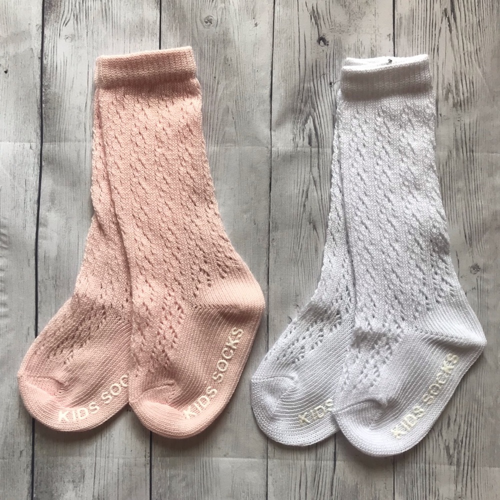 Brand New 2 Pairs Lace Knee High Socks - Picture 6 of 6